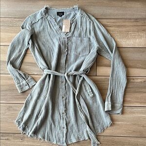 Long Sleeve Gray Dress